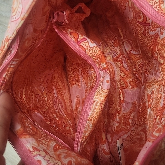 Vera Bradley Orange and Pink Shoulder Bag - Picture 4 of 5